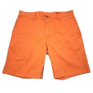 Vineyard Vines Club Shorts Men 32 Breaker Chino Stretch Coral Salmon Orange Flat